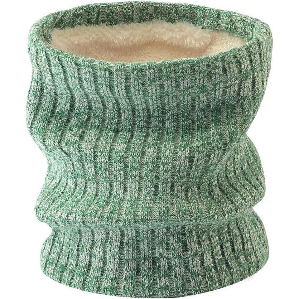 Men's Light Green Winter Ski Neck Gaiter Face Scarf Fleece Windproof Scarves